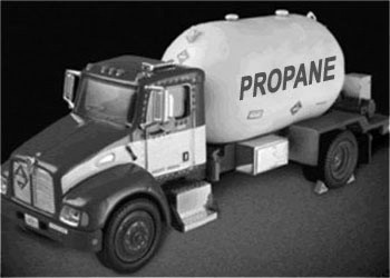Propane delivery truck